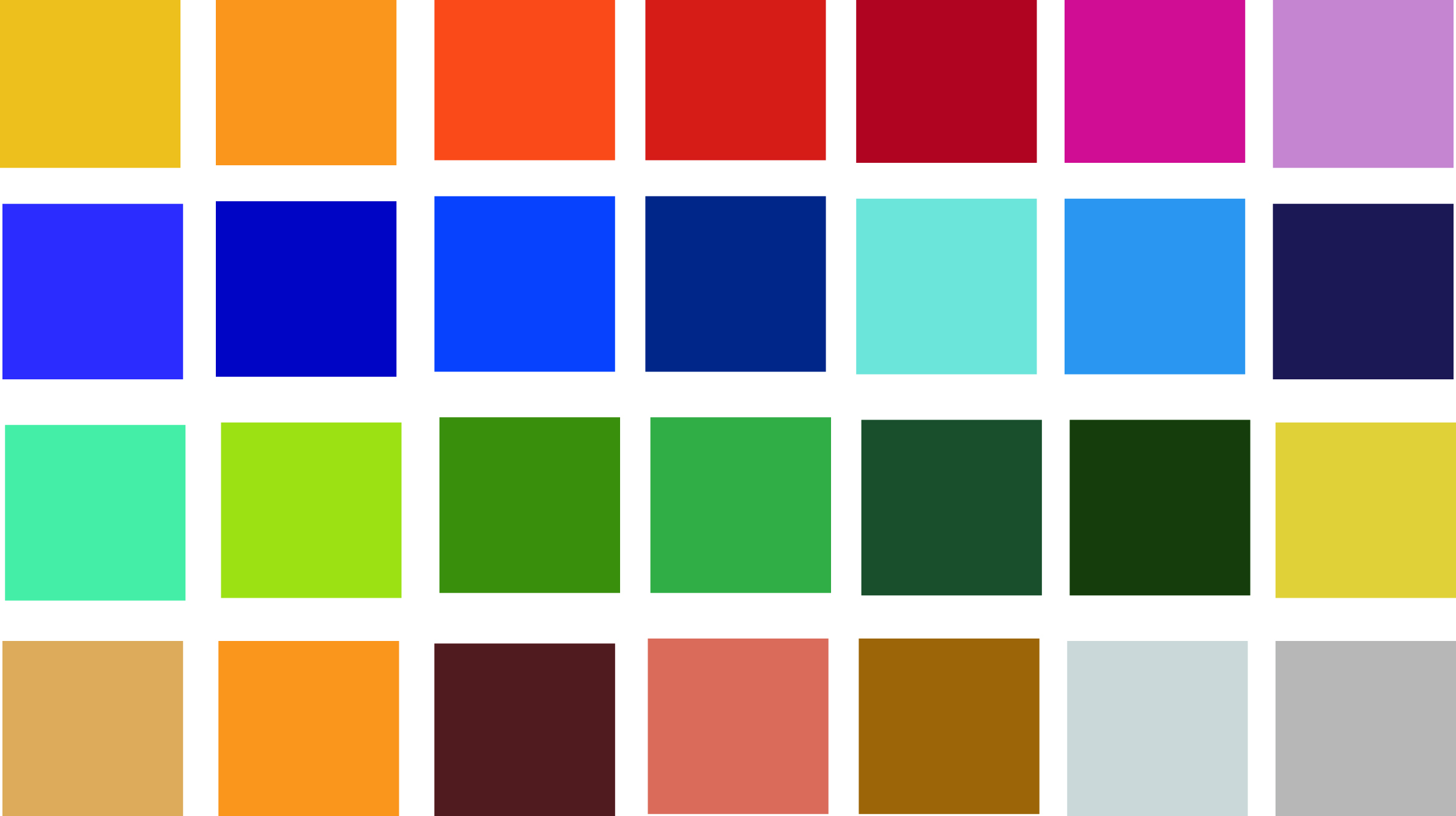 gamme de couleur